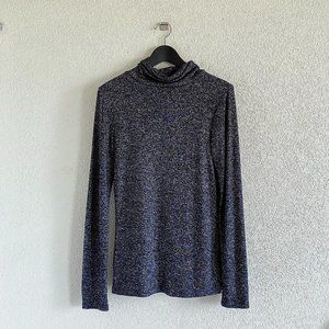 BKE Black & White Static Turtleneck